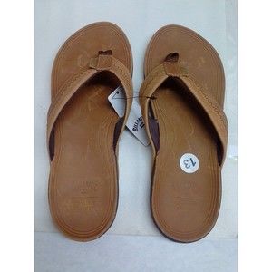 Billabong Men's Brunswick Leather Thong Sandals Brown 13